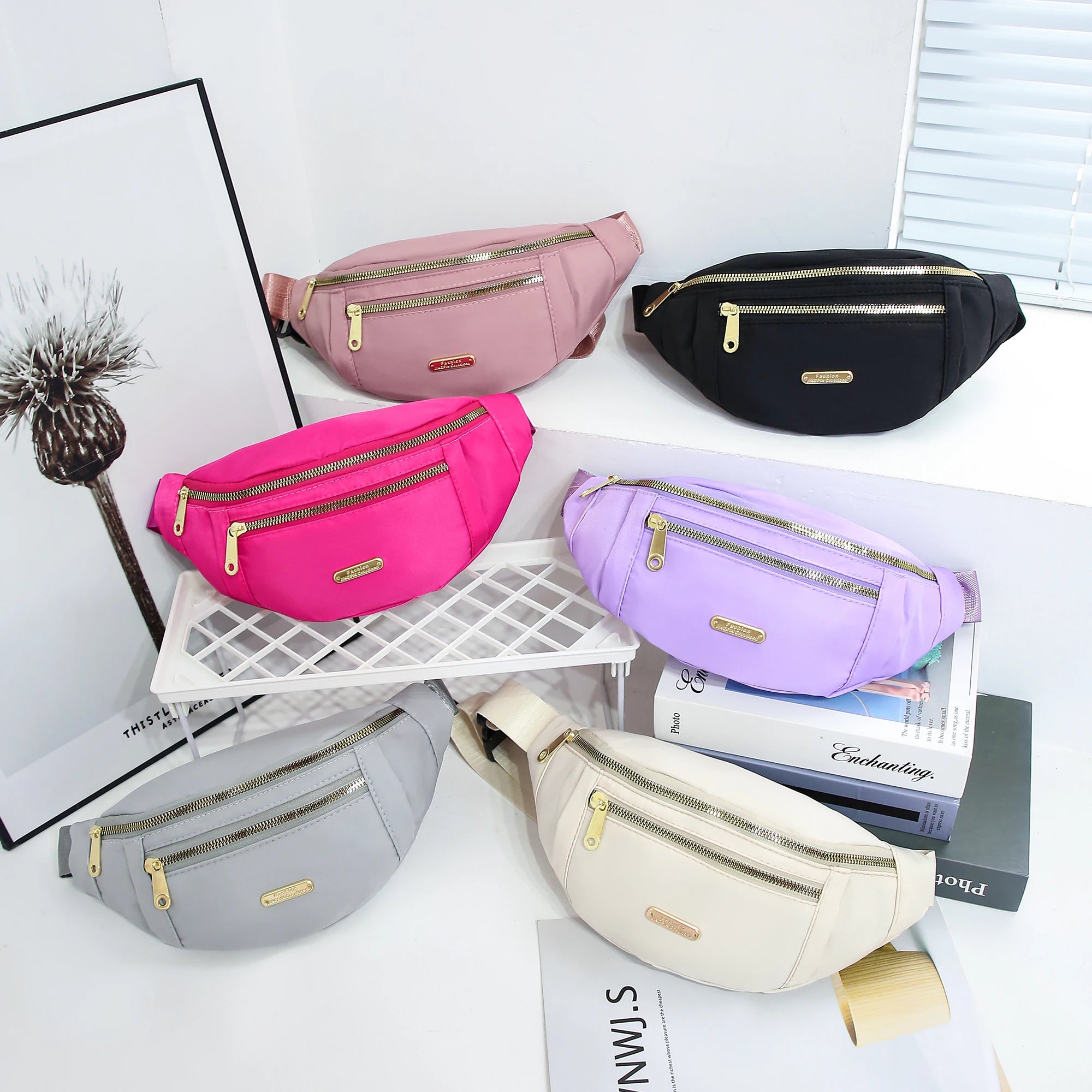 Sport-Hüfttasche für Damen, mehrschichtig, Gürteltasche, Handy-Essentials während Outdoor-Aktivitäten, Umhängetasche, Sport-Brusttasche