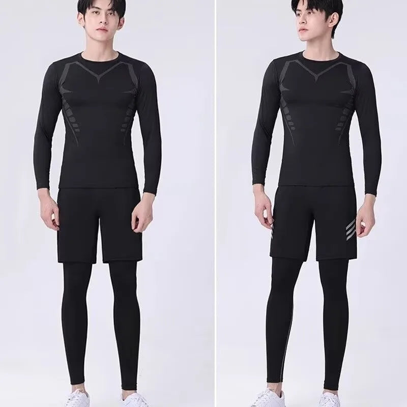 Männer T-shirt Männer Laufen Sport T Shirt Männer Kompression Fitness Tops T Quick DryTight Training Gym Sport Lauf Shirts