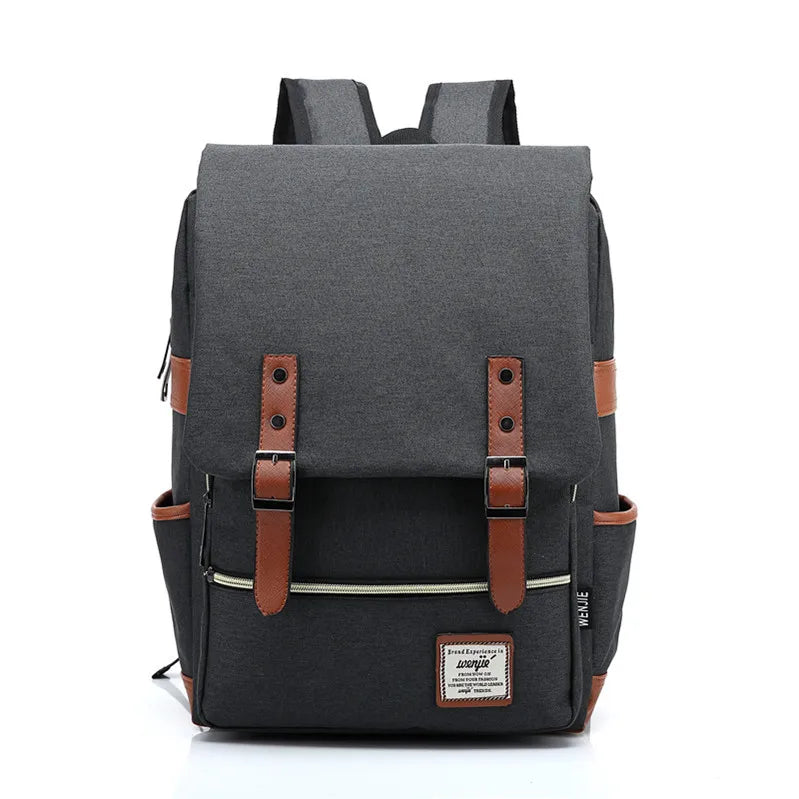 Teens Vintage Canvas Laptop Backpack