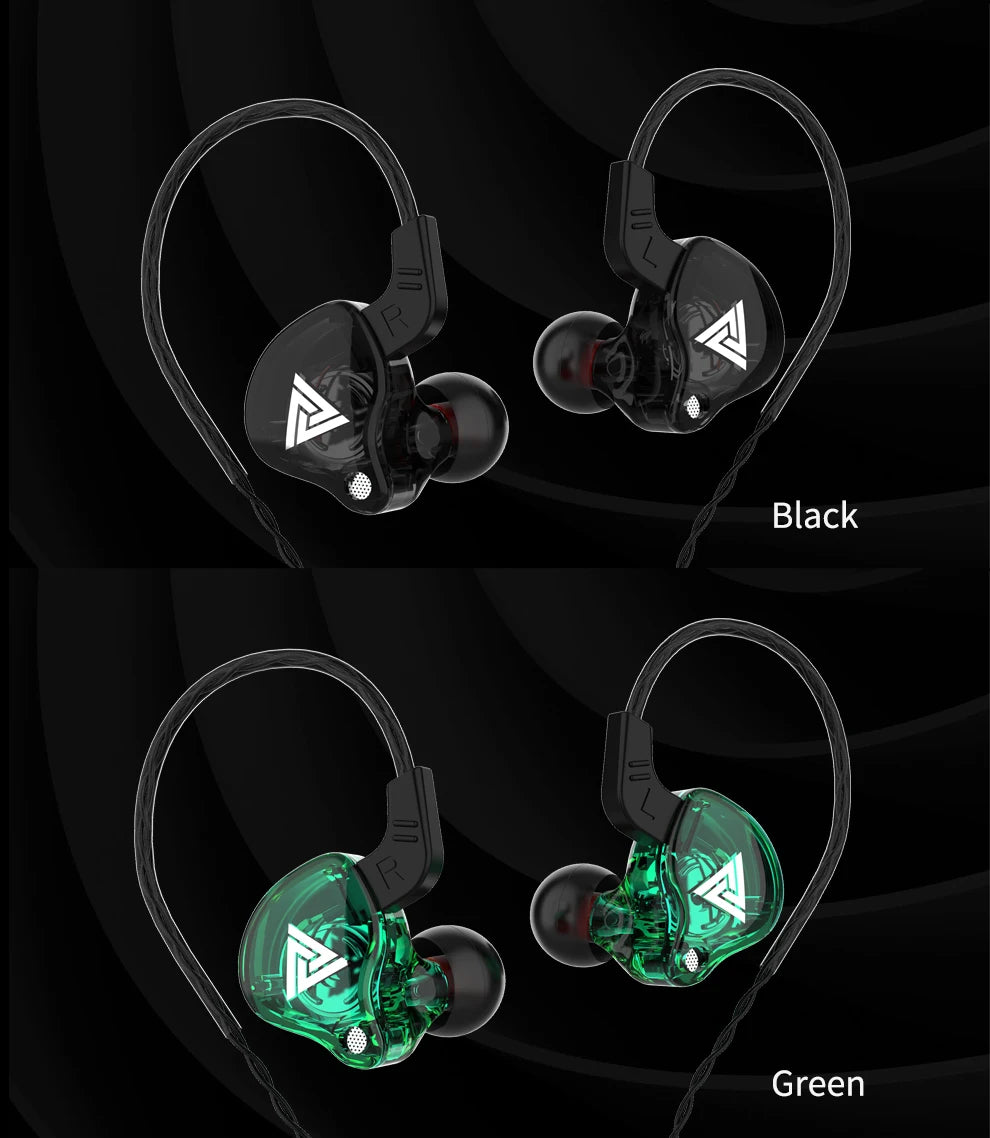 Original QKZ AK6 In-Ear Headphones 6 Dynamic Driver Unit Earphones with Microphone Stereo Sports HiFi Subwoofer Headset Monitor Earbuds