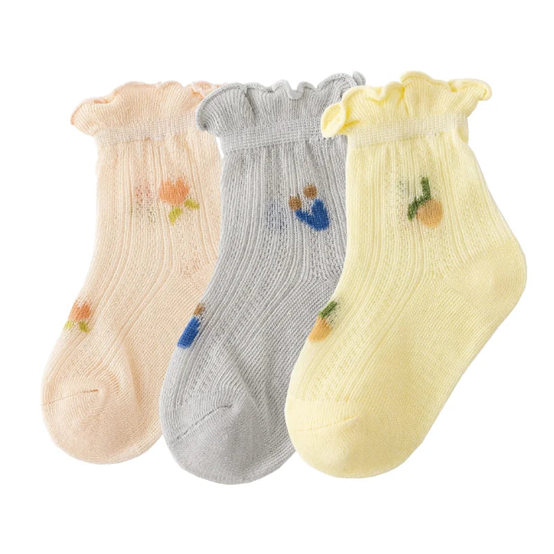 3 Paare/los Neue Neugeborenen Baby Socken Sommer Dünne Beiläufige Kinder Baby