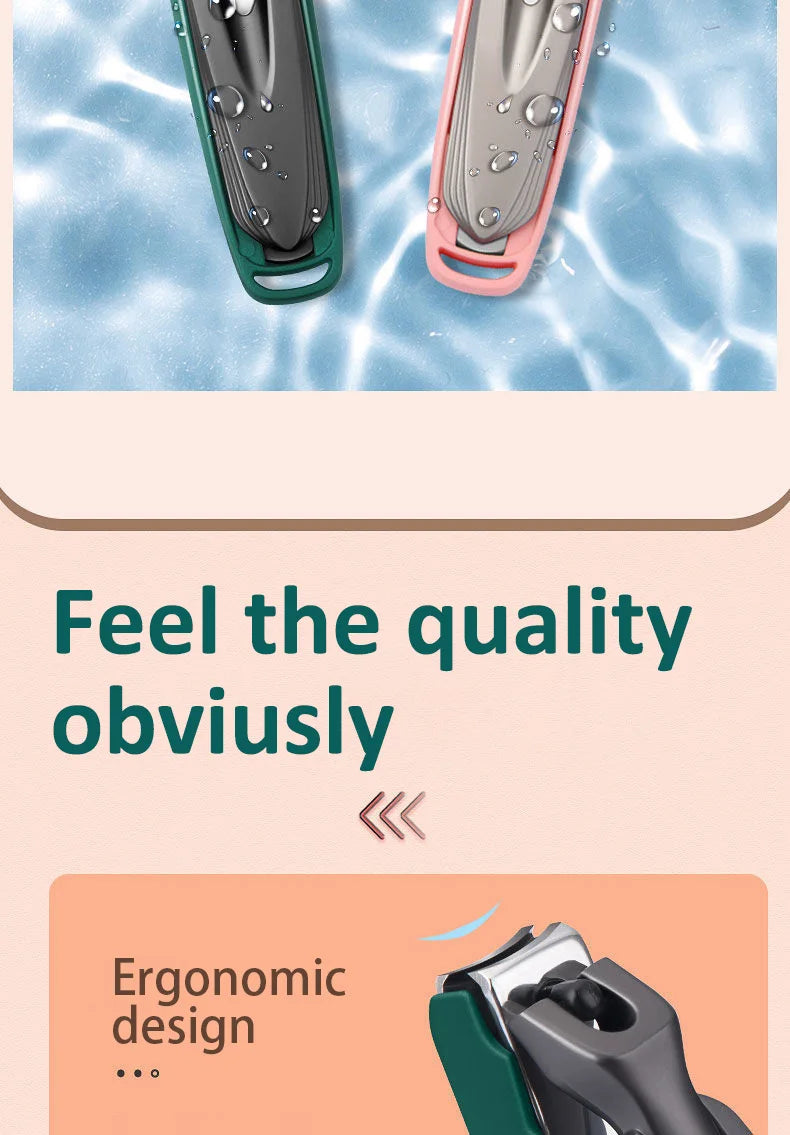 Colorful Nail Clippers, Splash-Proof, Nail Cutter, Detachable Design, Fingernail Clippers, Stainless Steel, Manicure Nail Tool