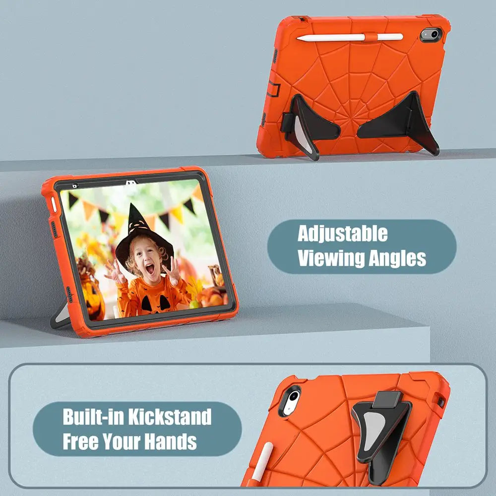 Für iPad 10. Generation 10,9 Zoll Hülle A2696 A2757 A2777 Silikon + PC Kinder Tablet Cover für iPad A16 2025 11 Zoll 11. Generation -Kein Stift