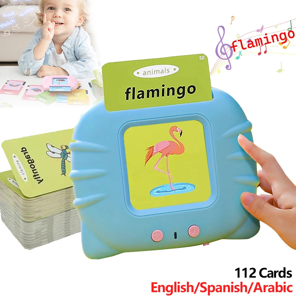 Lernkarte für die frühe Bildung, Lernspielzeug, sprechende Lernkarten für Kinder im Vorschulalter, Englisch, elektronisches Hörbuch, Maschine, Geschenk
