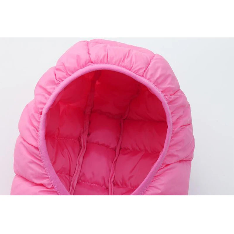 Kinder Junge Leichte Daunenjacke Herbst Winter Mäntel Kinder Mädchen Warme Kapuzenoberbekleidung Teenager Studenten Baumwollkleidung 6-14 Jahre