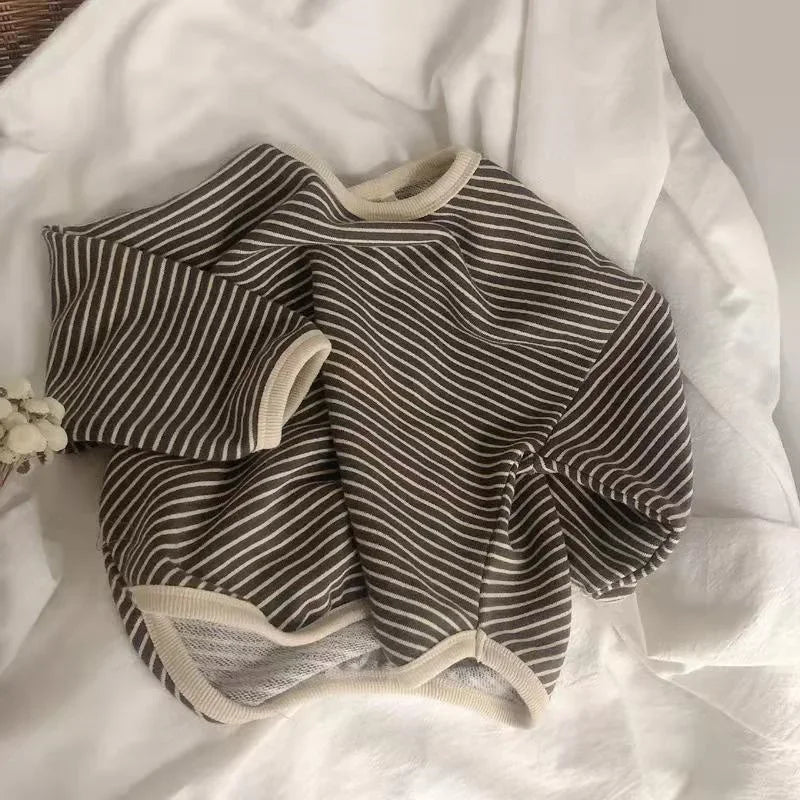 Lawadka Baumwolle Kinderkleidung Langarm T-Shirts Gestreift Baby Junge Mädchen Tops Lässige Kinder T-Shirt Herbst Frühling T-Shirt 1-8T