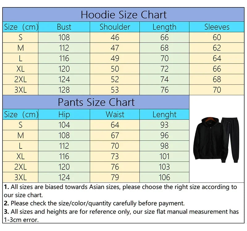 CrosofChrist Herren Hip-Hop Trainingsanzug 2025 N 2-teiliges Outfit Reißverschluss-Hoodie Jogger Urban Streetwear Herbst Winter Mode