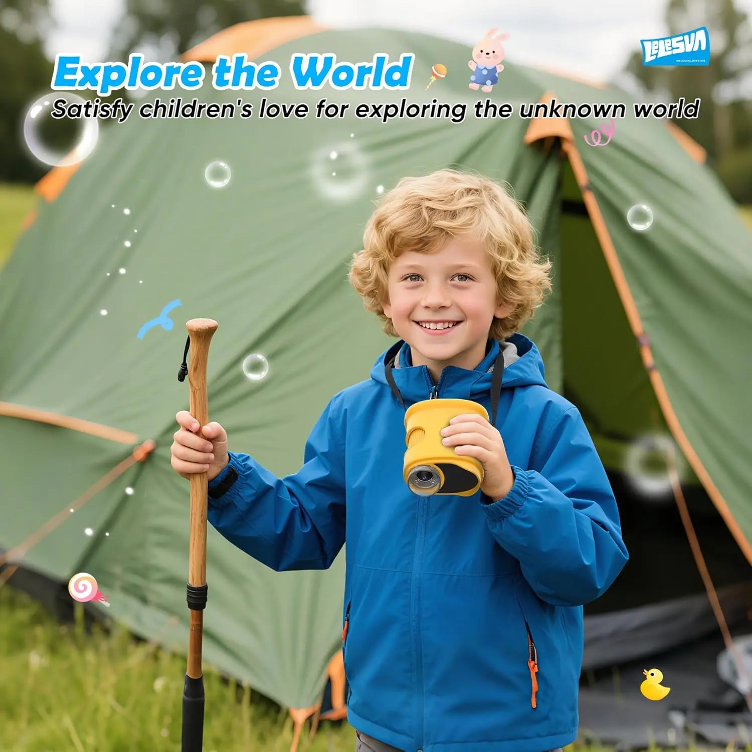 1000X Taschenmikroskop für Kinder mit 4K 2,0-Zoll-Bildschirm, digitales, wiederaufladbares, tragbares Wissenschaftsspielzeug, STEM-Lerngeschenk