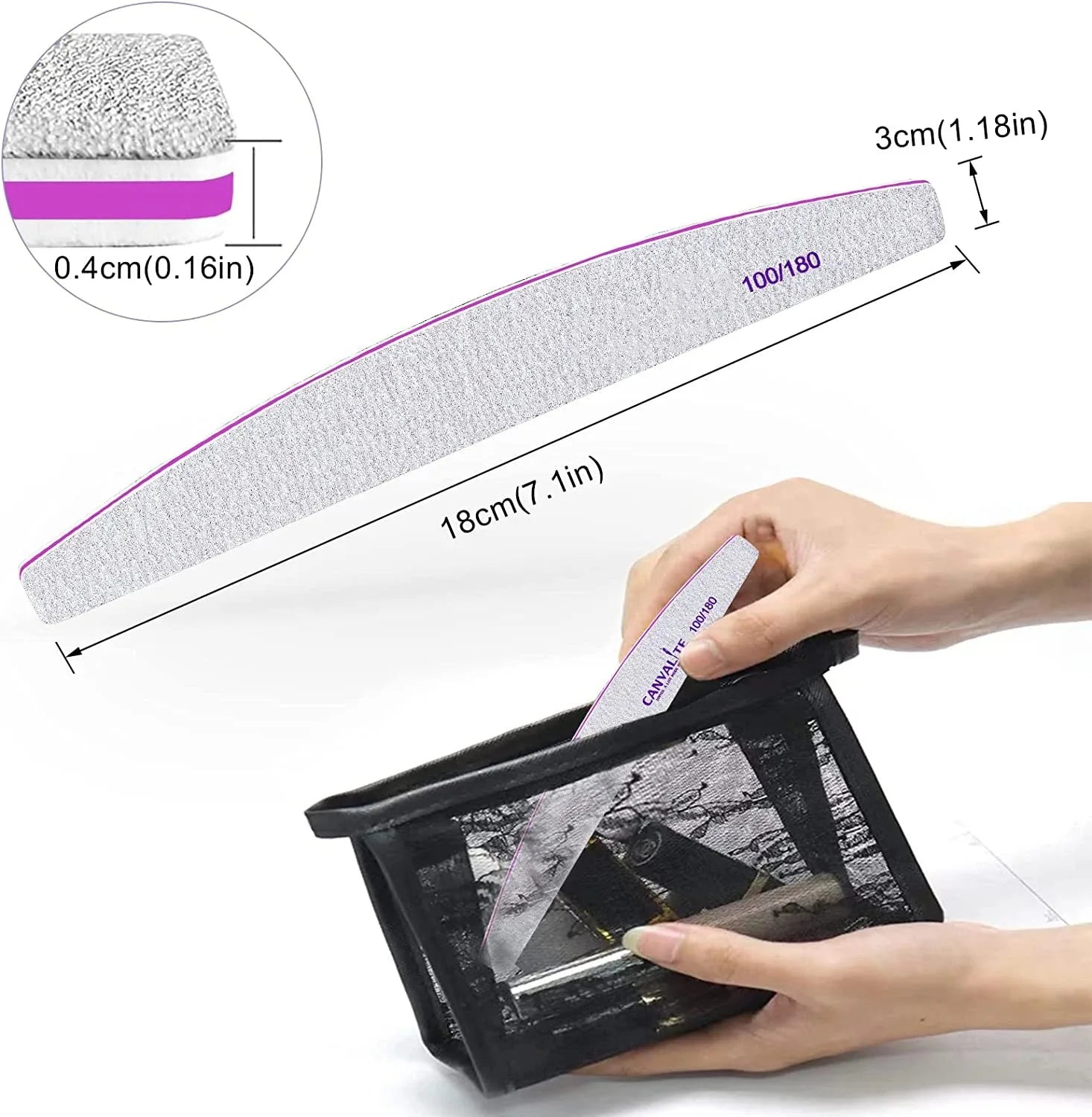 5/10 Stück pro Packung. Professionelle Nagelfeilen. Wiederverwendbare doppelseitige Schleifplatten zum Formen der Nägel. Schönheitswerkzeuge.