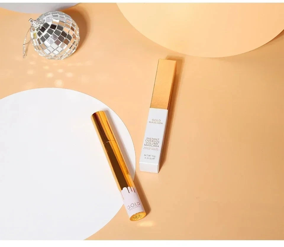 3D Mascara Verlängerung Schwarz Wimpern Wimpern Verlängerung Wimpern Pinsel Schönheit Make-Up Langlebige Gold Farbe Mascara