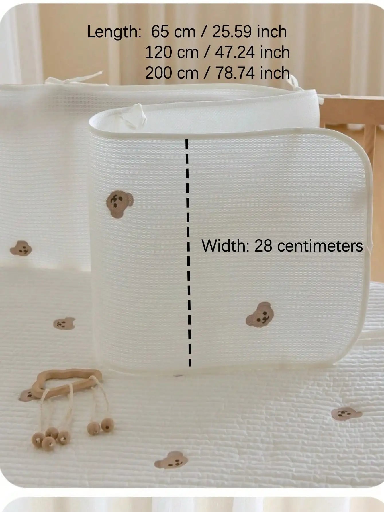 Atmungsaktiver Babybett-Stoßschutz, Babyzimmer-Dekoration, Schutz für Babyköpfe, Kollisionspräventionsausrüstung, Babybettwäsche