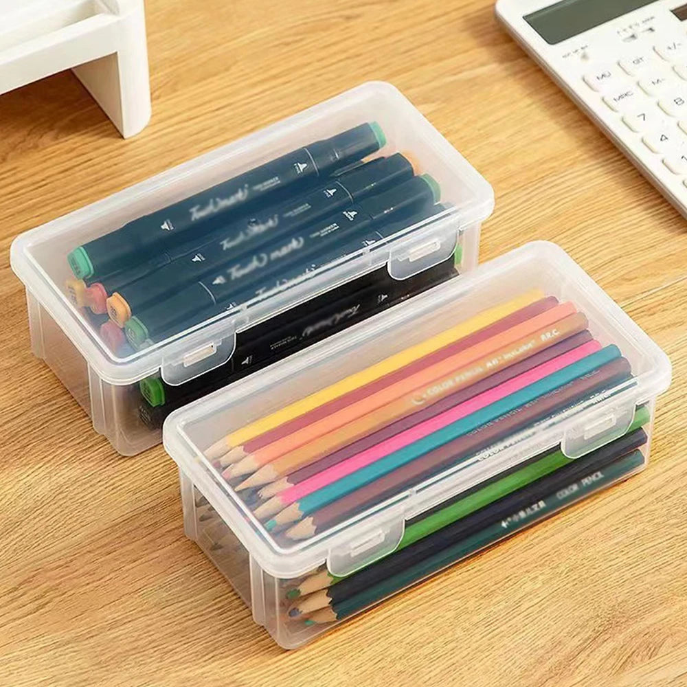 1 Stück durchscheinendes Federmäppchen, großes Fassungsvermögen, leicht, praktisch für Schulbedarf, Aufbewahrung, Stiftbox, Organizer-Box