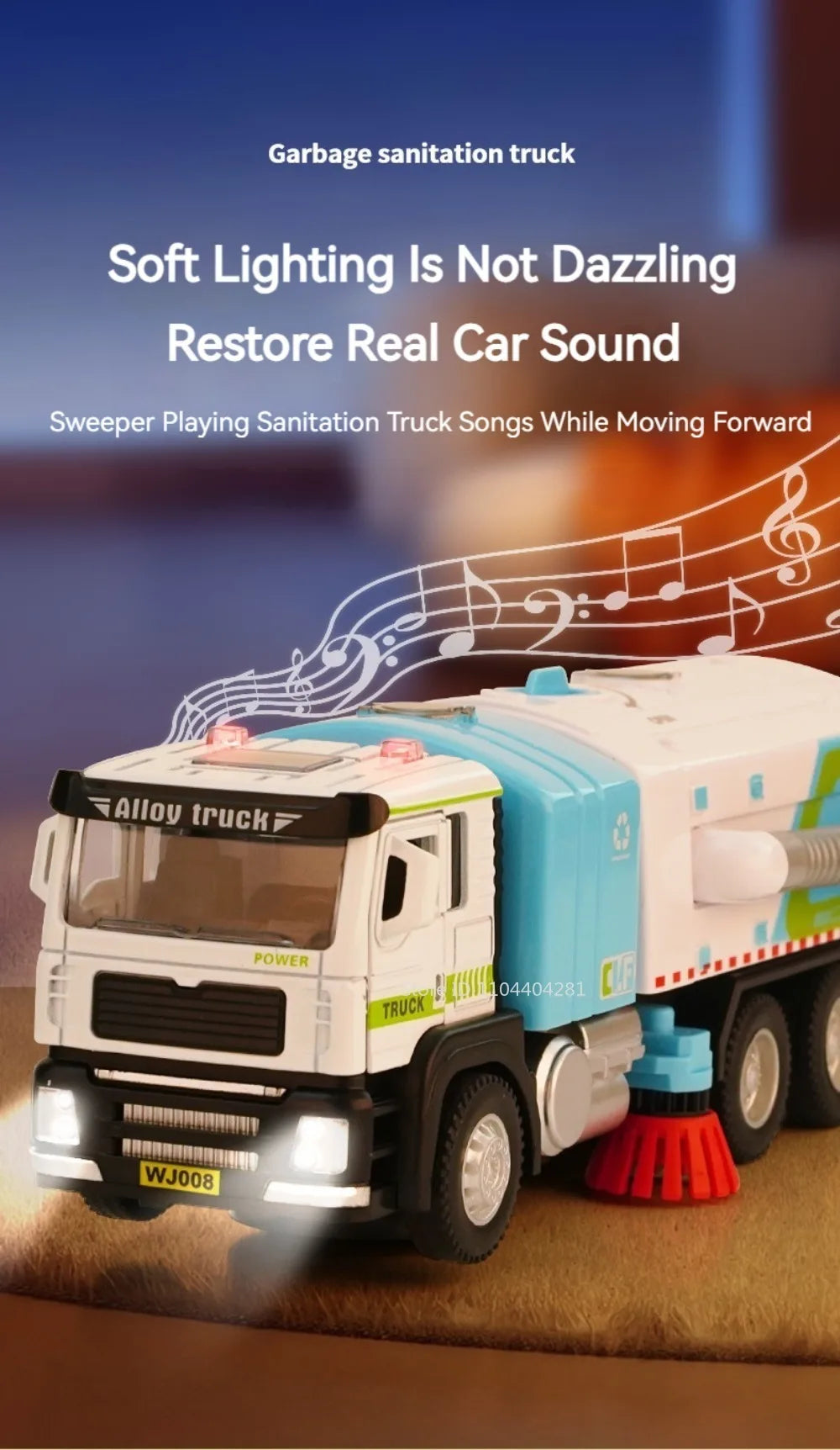 1:50 Elektrische Kehrmaschine Legierung Bewässerung Lkw Diecast Modell Miniatur Spielzeug Auto Türen Geöffnet Sound Licht Fahrzeuge für Kinder Geschenke