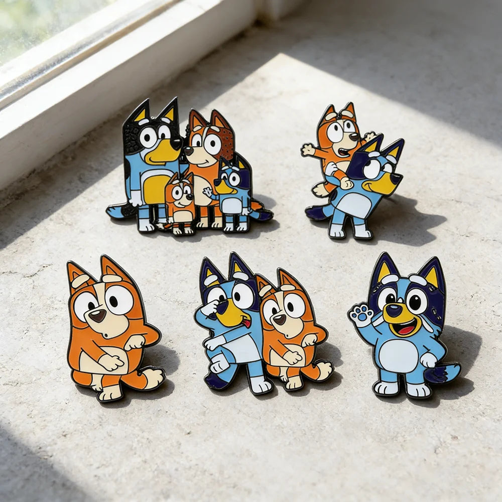 Bluey & Bingo Emaille-Pins Set