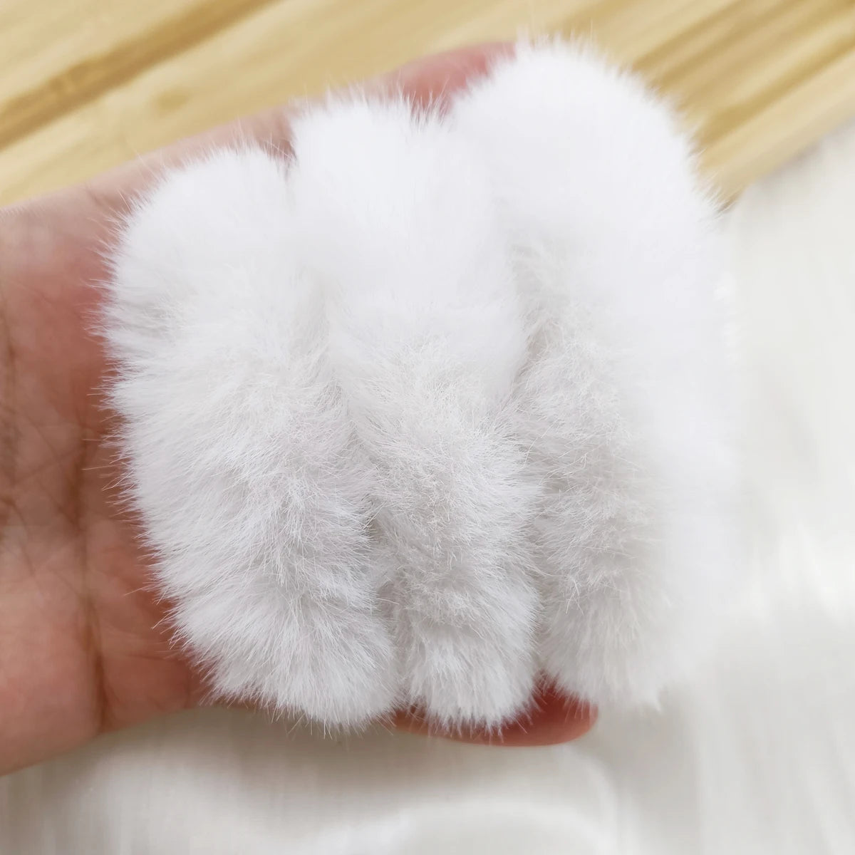 Winter Weiß Kaninchen Fell Haar Seil Nette Plüsch Haar Krawatten Scrunchies Mode Mädchen Elastische Pferdeschwanz Halter Gummiband Frauen Haar Ac