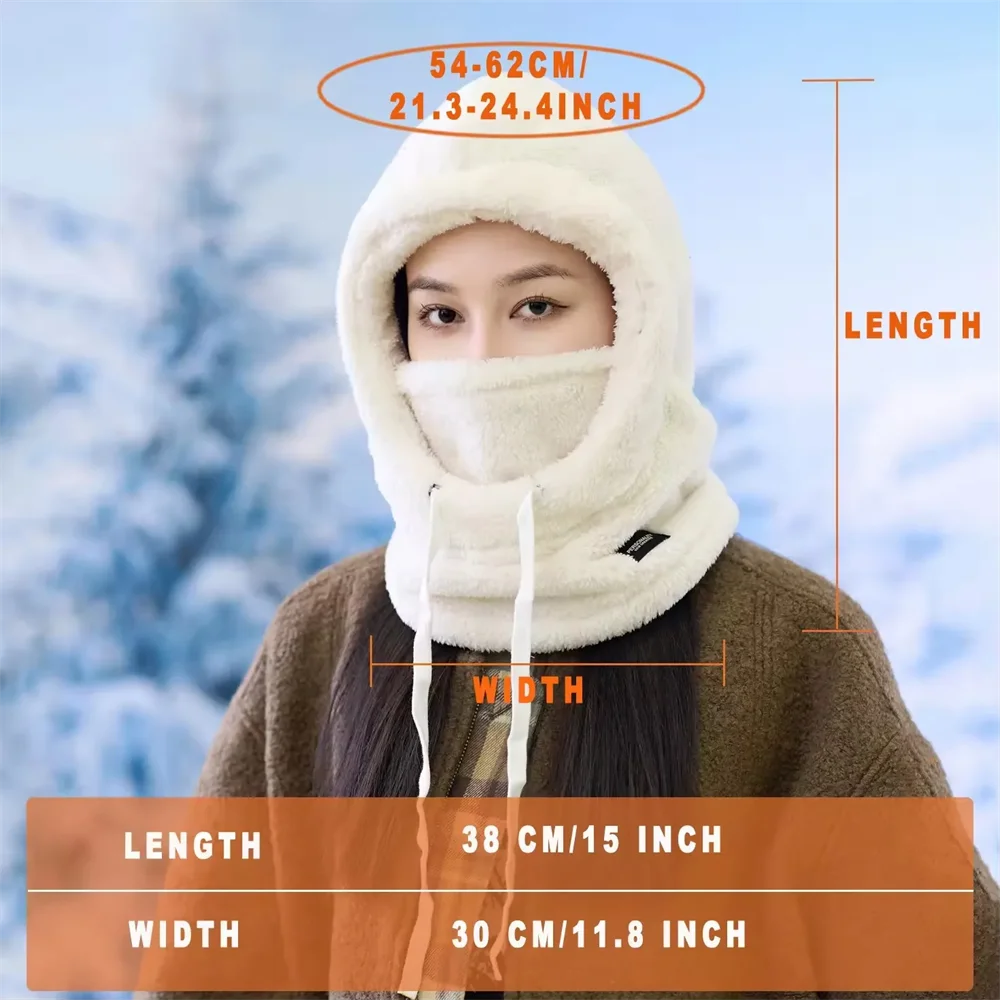 Winter Warme Thermische Winddichte Balaclava Skimaske Motorrad-Gesichtsbedeckung Polar Fleece Verstellbare Fahrrad-Nackenbedeckung Vollgesichtsmaske