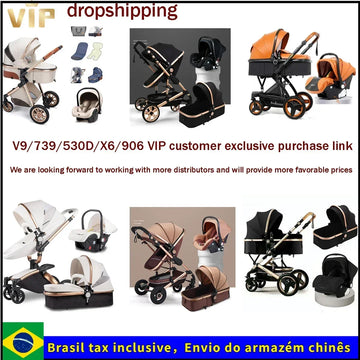 VIP-Kinderwagen 3-in-1-Dropshipping Unternehmen Großhandel VIP-Händler Mehrere Modelle, 739/V9/530D/Belecoo X8/906