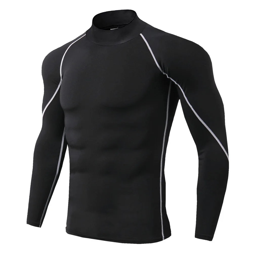Männer Sport T-shirt Quick Dry Bodybuilding Lauf Shirt Langarm Kompression Top Gym T Shirt Männer Fitness Engen Rashgard