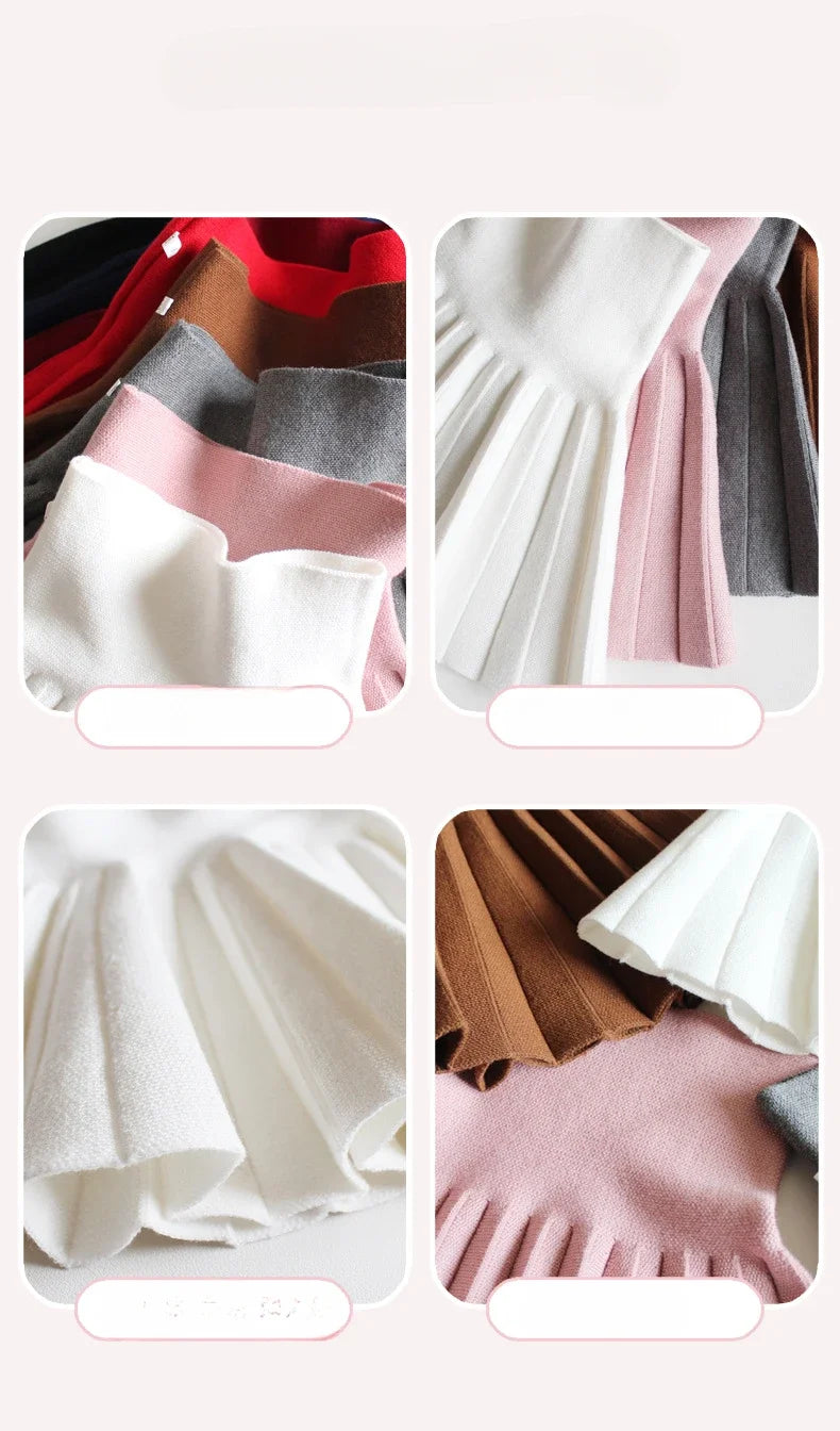 Kids Knit Tutu Pleated Skirt