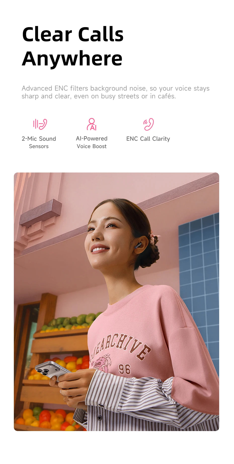 Baseus Bass BS2 Lite True Wireless Earbuds Bluetooth 6.0 Semi-In-Ear-Kopfhörer 2-Mikrofon AI ENC 40H Spielzeit IP55 SuperBass Ohrhörer