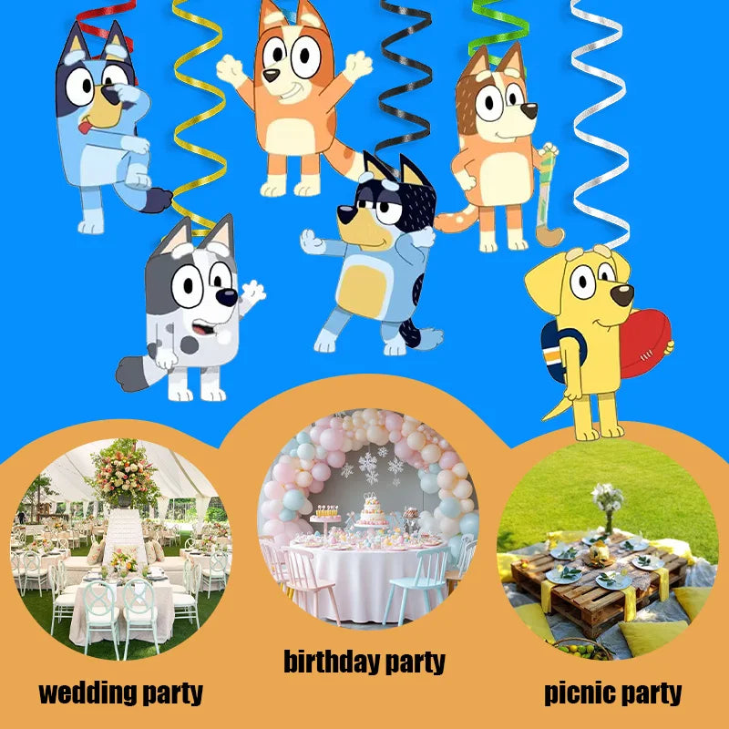 Bluey & Bingo Spiral Party Decorations