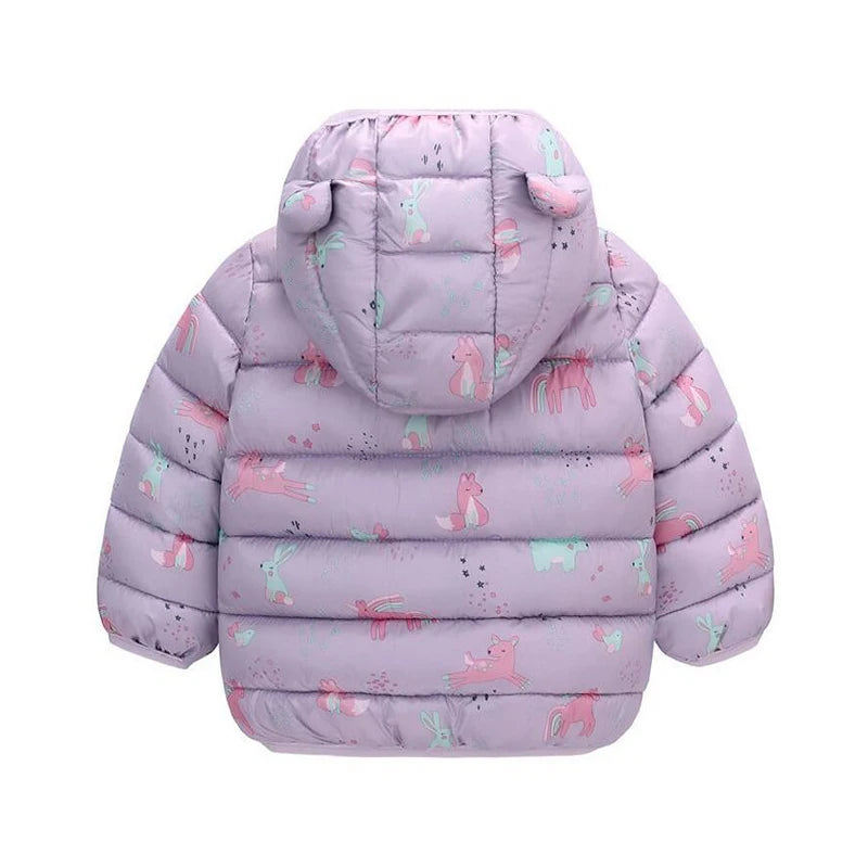 Kinder Jungen Baby Mit Kapuze Leichte Daunenjacken Warme Oberbekleidung Herbst Kinder Mädchen Mäntel Cartoon Dinosaurier Druck Freizeitkleidung