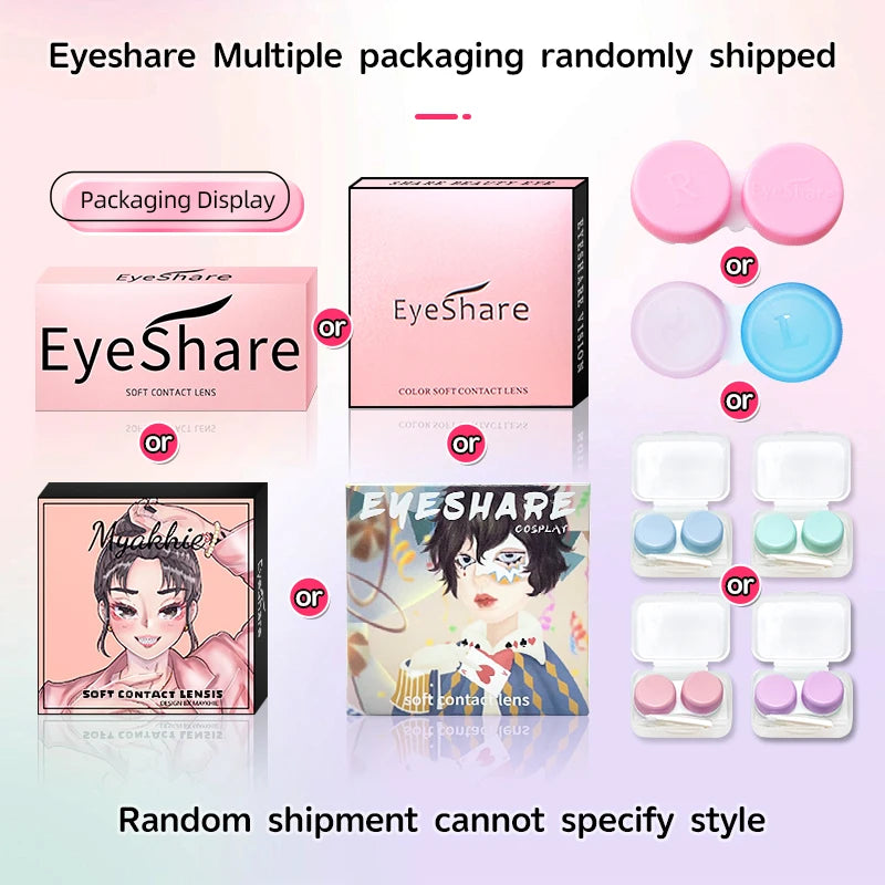 EYESHARE Beliebte farbige Kontaktlinse für Augen, schwarze Linse, Augenmode, braune Schönheit, farbige Schüler, graues Kontakt-blaues Augen-Make-up
