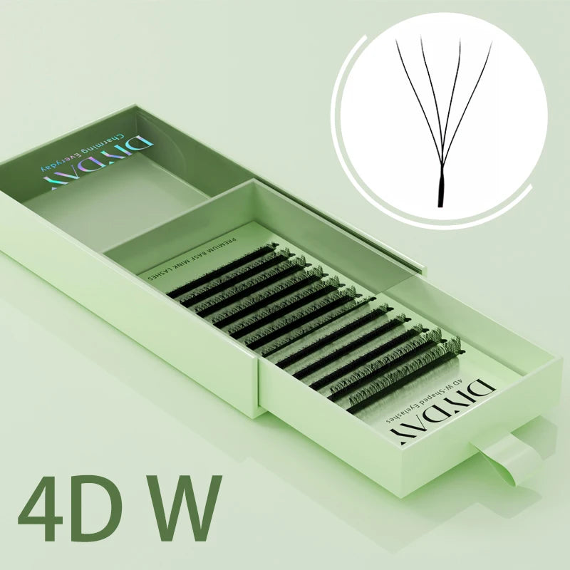 DIYDAY W-Form Wimpernverlängerung 3D 4D 5D 6D 7D 8D W Wimpern Natürliche weiche vorgefertigte Fächerblüteffekt-Augenwimpern für Schönheits-Make-up