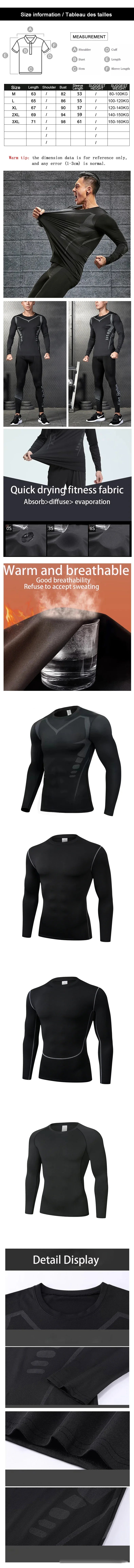 Männer T-shirt Männer Laufen Sport T Shirt Männer Kompression Fitness Tops T Quick DryTight Training Gym Sport Lauf Shirts