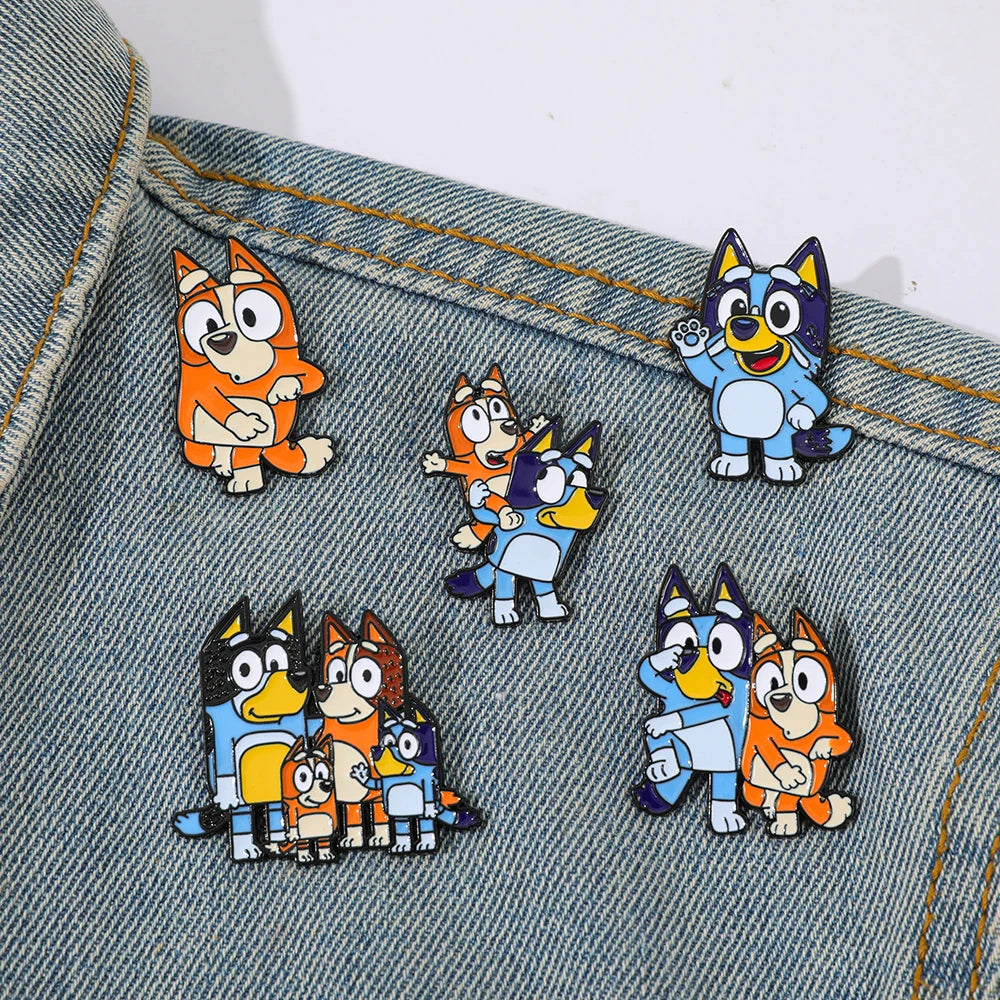 Bluey & Bingo Emaille-Pins Set