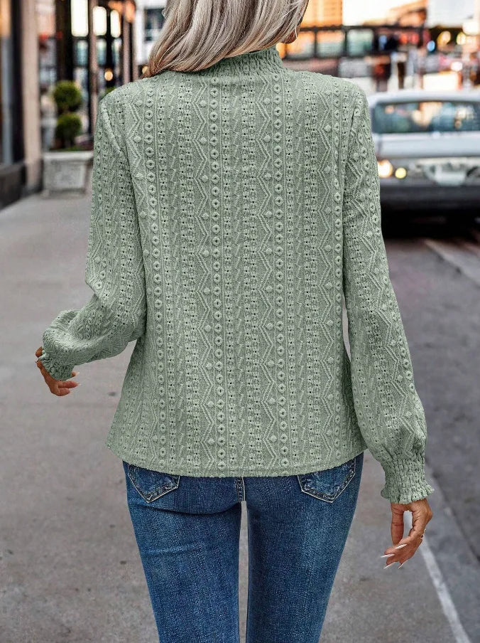 Herbst Winter Mode Damen Hälfte Rollkragen Vielseitig Herbst Bodenbildung Shirt Damen Langarm Rundhals Top T-shirt Blusas Dama