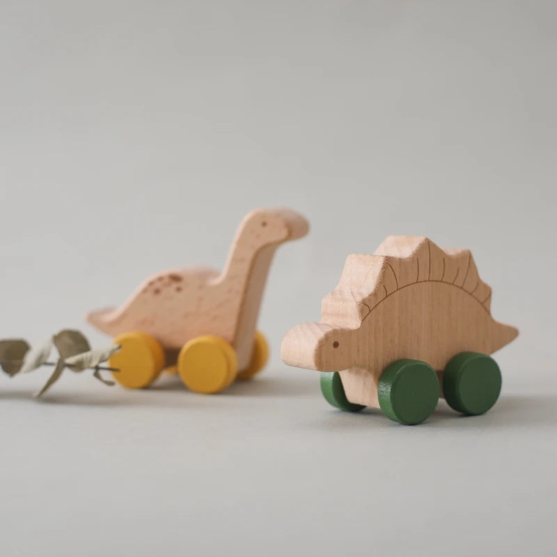 Hölzernes Dinosaurier-Auto-Spielzeug