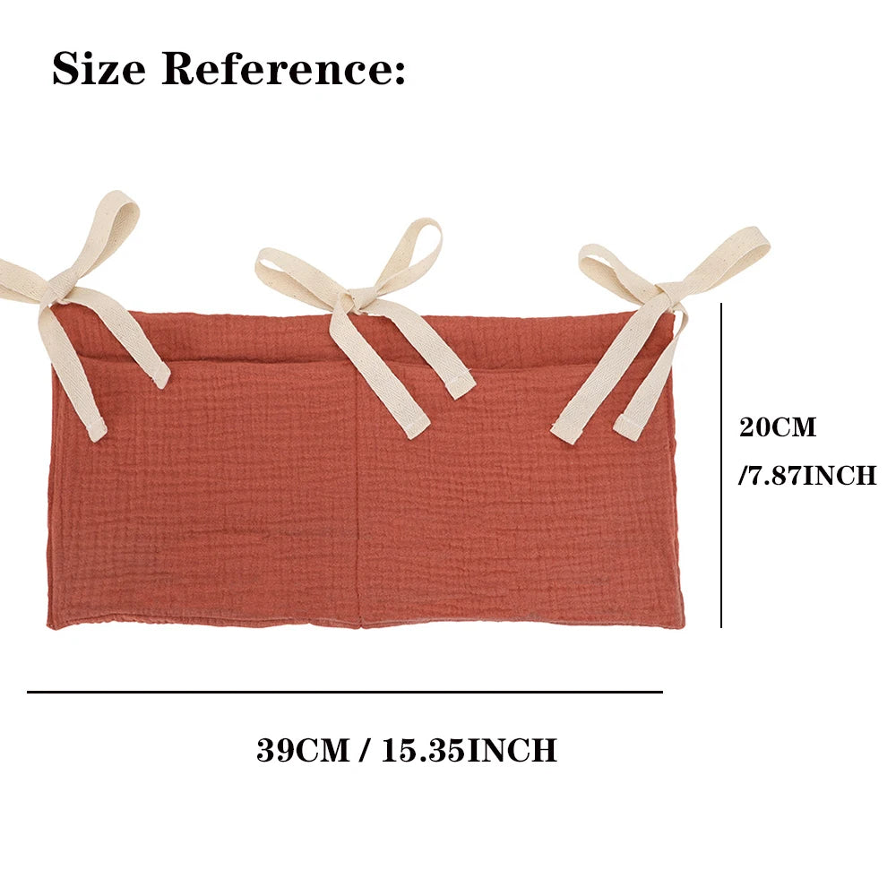 Babybett-Organizer, Kinderbett, Caddy, Bett, Aufbewahrungstasche, 2 Taschen, Nachttisch, hängende Windel, Kinderzimmer, Spielzeug, Tasche, Windeln, Kinderwagen, Organisieren