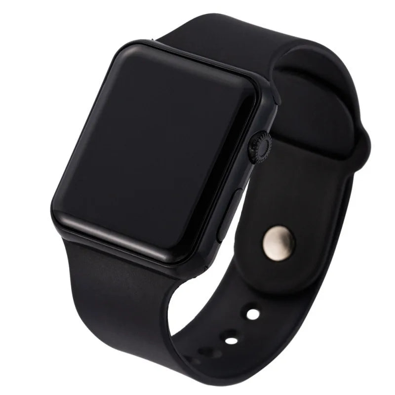 Einfache Digitaluhr für Männer Frauen Mode Sport LED Elektronische Uhr Schwarz Silikon Armband Casual Herrenuhr Reloj Hombre