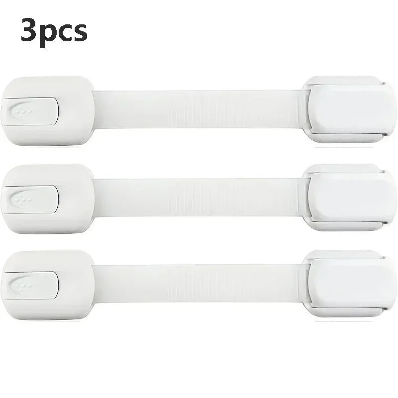 Baby Safety Lock, Drawer Child Proof Latch, Cabinet Locks, Self-Adhesive Cabinet, Drawer and Door Straps, Baby Proof Straps