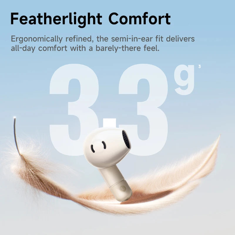 Baseus Bass BS2 Lite True Wireless Earbuds Bluetooth 6.0 Semi-In-Ear-Kopfhörer 2-Mikrofon AI ENC 40H Spielzeit IP55 SuperBass Ohrhörer