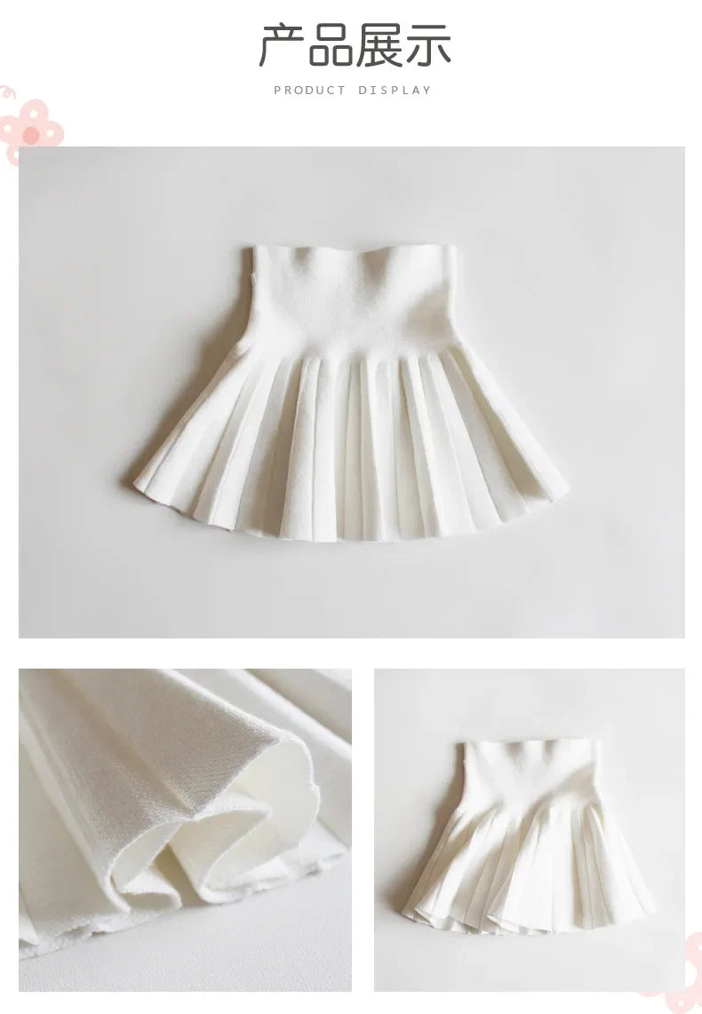 Kids Knit Tutu Pleated Skirt