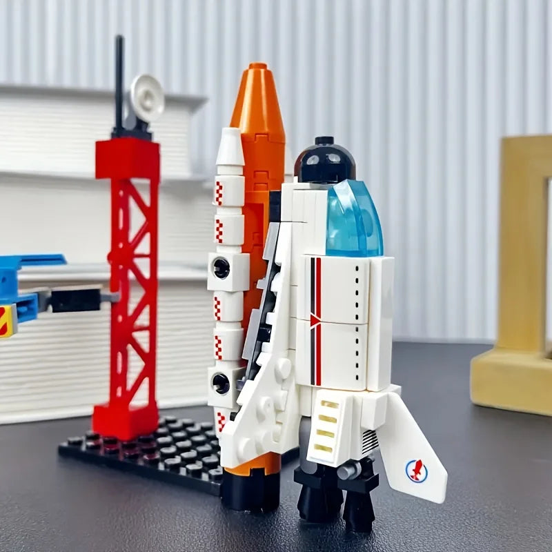 Weltraum-Raketen-Baukasten STEM Lehrreiches DIY-Puzzle 3D-Montagemodell Konstruktionsspielzeug für Kinder Jungen Mädchen Schulgeschenk