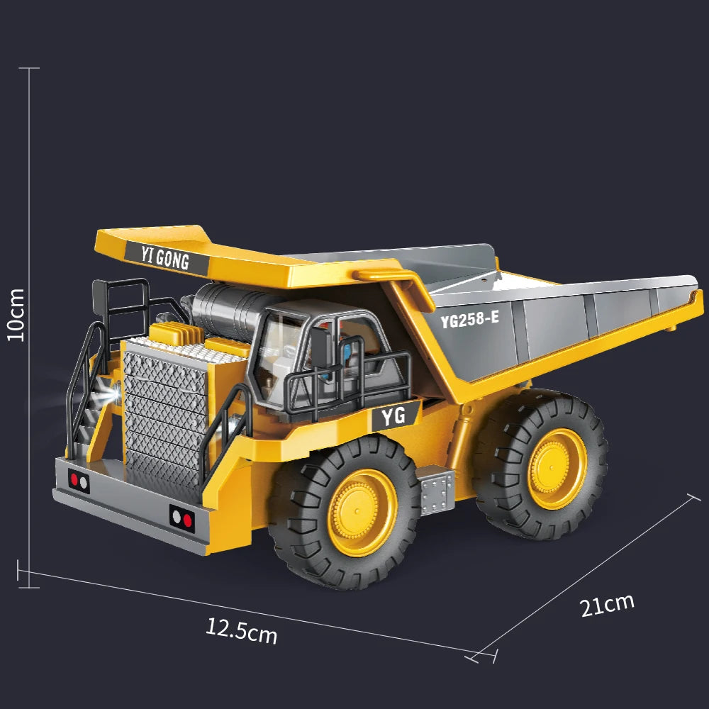 Teeggi 1:20 RC Bagger Auto Kinder Spielzeug 2,4G Fernbedienung Muldenkipper Auto Bulldozer Spielzeug Radio Elektroauto für Kinder Geschenk