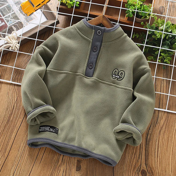 3-12 Jahre Teen Jungen Sweatshirt Herbst Winter Warme Fleece Top Kinder Trainingsanzug Mode Langarm Pullover Pullover Kind Kleidung