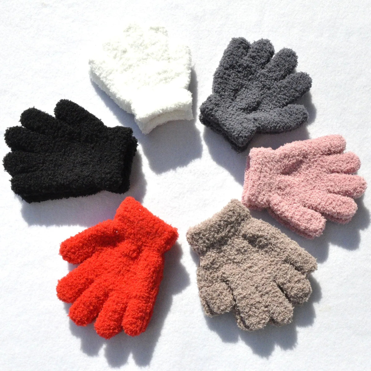 Kinder Handschuhe Für 3-6 Jahre Alte Winter Kinder Korallen Fleece Verdicken Baby Plüsch Pelzigen Volle Finger Handschuhe Weichen handschuhe Warm Halten