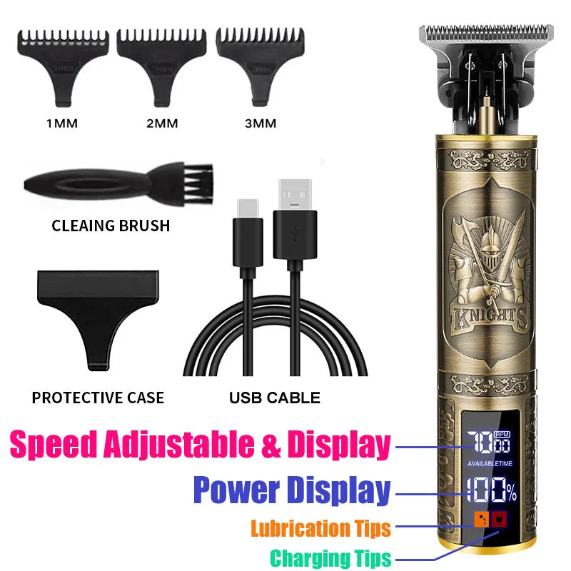 Carving T9 Vintage Professionelle Elektrische Haar Schneiden Maschine USB Aufladbare Tragbare Rasierer Trimmer Für Bart Pflege Beste Geschenk