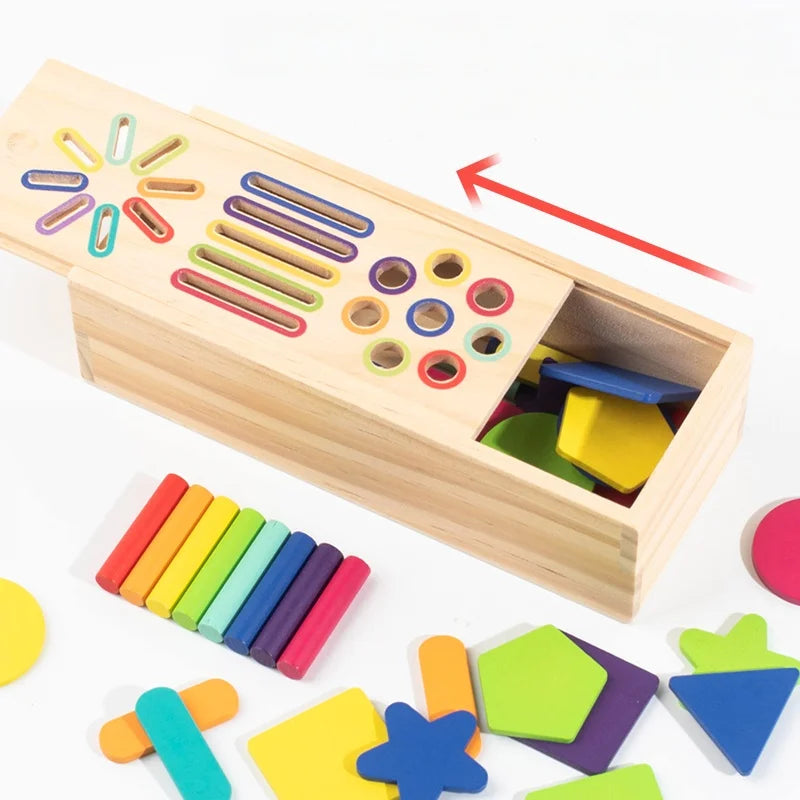 3D-Holz-Geometrie-Form-Spielzeug