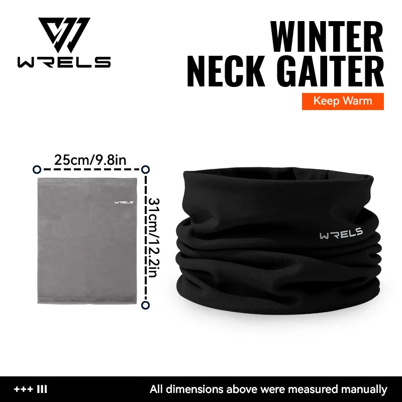 WRELS Winter-Halsmanschette, Halswärmer-Abdeckung, Ski-Gamaschen für Männer und Frauen, Fleece, dick, winddicht, Skimaske, Schal, atmungsaktive Gesichtsmaske