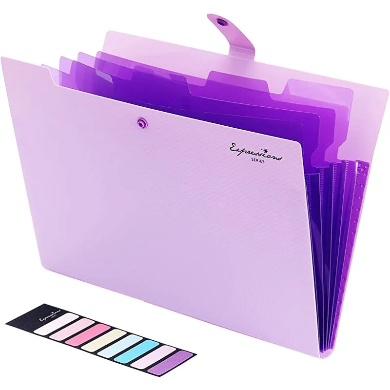 Fächermappe, 5 Taschenordner für Dokumente, tragbarer Papier-Organizer für Schulbürobedarf, A4-Format