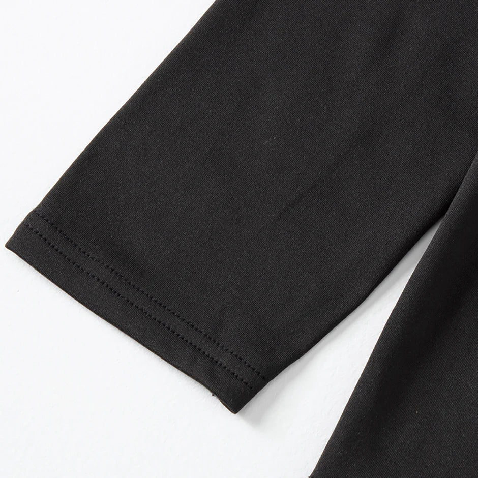 2/4-teiliges Herren-Unterwäscheset für Herbst/Winter, Schwarz, Langarm, für Jugendliche, Fitness, Laufen, Sportshirt, Lässige Stretchhose