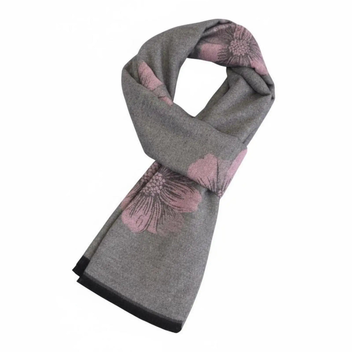 Jacquard-Schal mit Blumenmuster, tolles Geschenk, warmer Damenschal, weicher Touch, Blumenmuster-Wickelschal für Mama, Oma, Herbst, Kälte