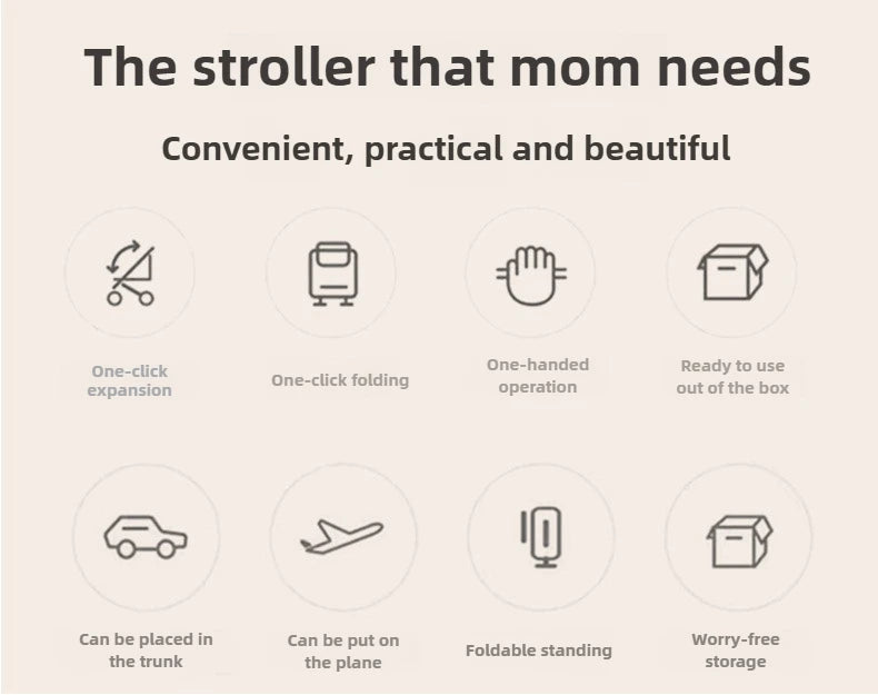 Kinderwagen für Neugeborene, leicht, faltbar, abnehmbar, sitzend und liegend, High-View-Baby-Doppelkinderwagen