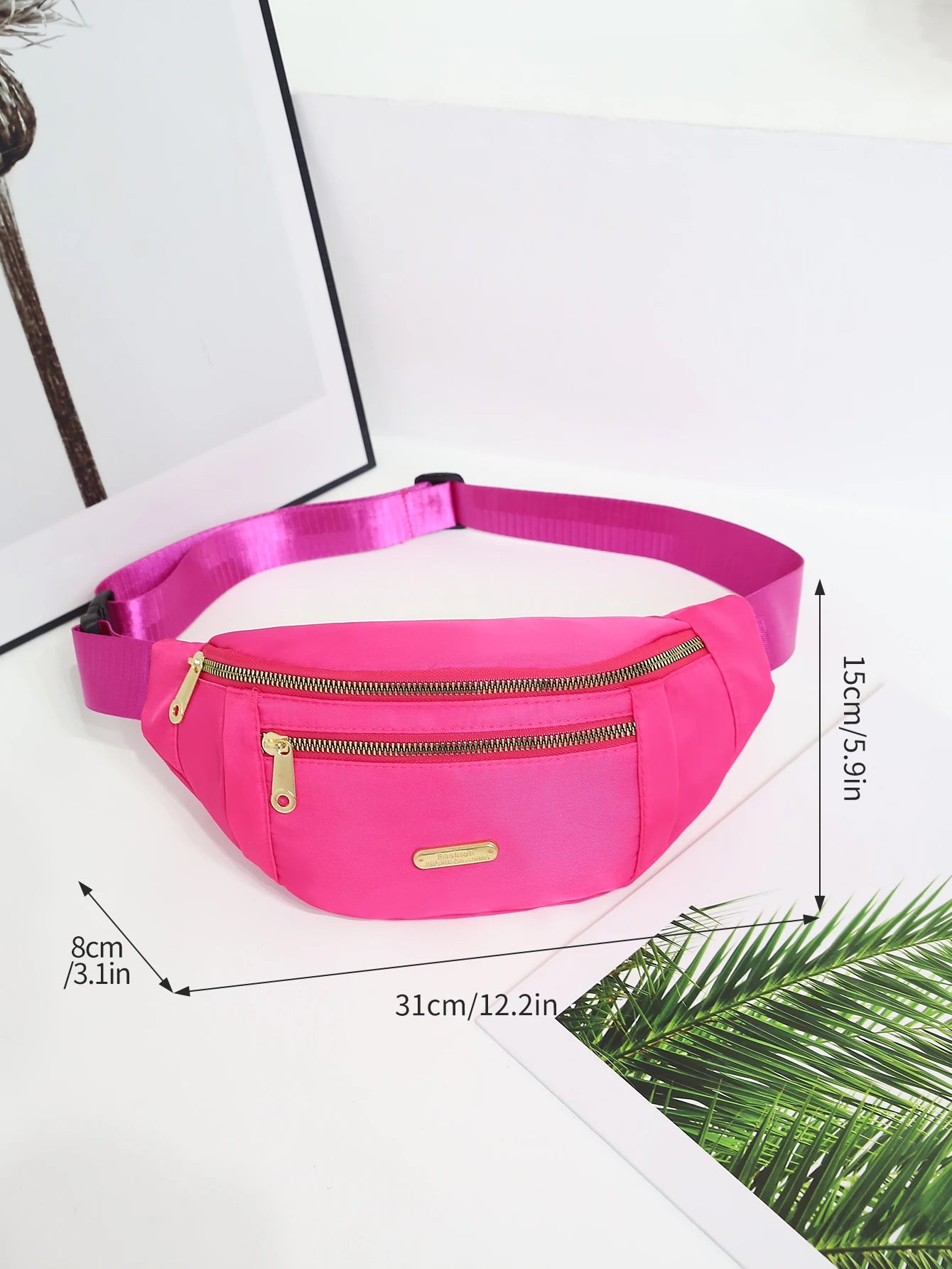 Sport-Hüfttasche für Damen, mehrschichtig, Gürteltasche, Handy-Essentials während Outdoor-Aktivitäten, Umhängetasche, Sport-Brusttasche