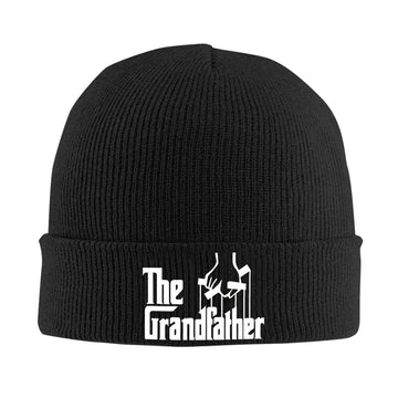 Die Strickmütze „Grandfather Grandpa“, Mütze für Väter, Kpop, elastisch, Unisex, für Erwachsene, Mützen mit Herbstmuster, Geburtstagsgeschenk